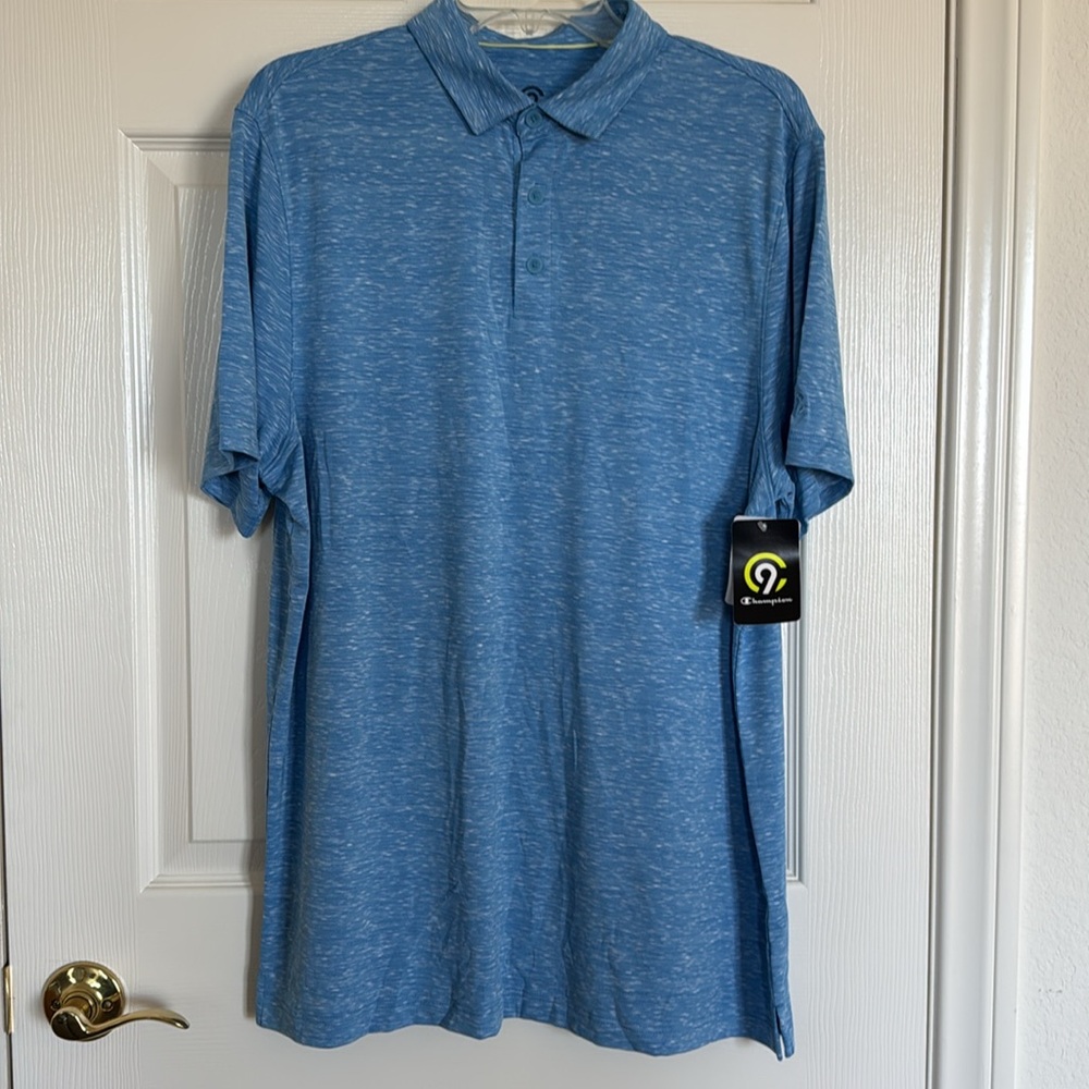 NEW! C9 Champion Active Wear Light Blue Golf Polo Shirt, Small, Large, and XL